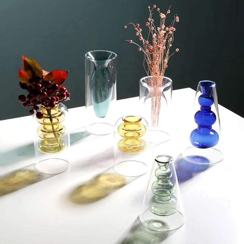 Färgglad Glassvase med Skandinavisk Design