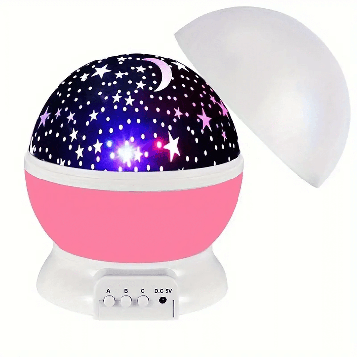 Barnens Färgglada Stjerneprojektor Nattlampe med USB-laddning