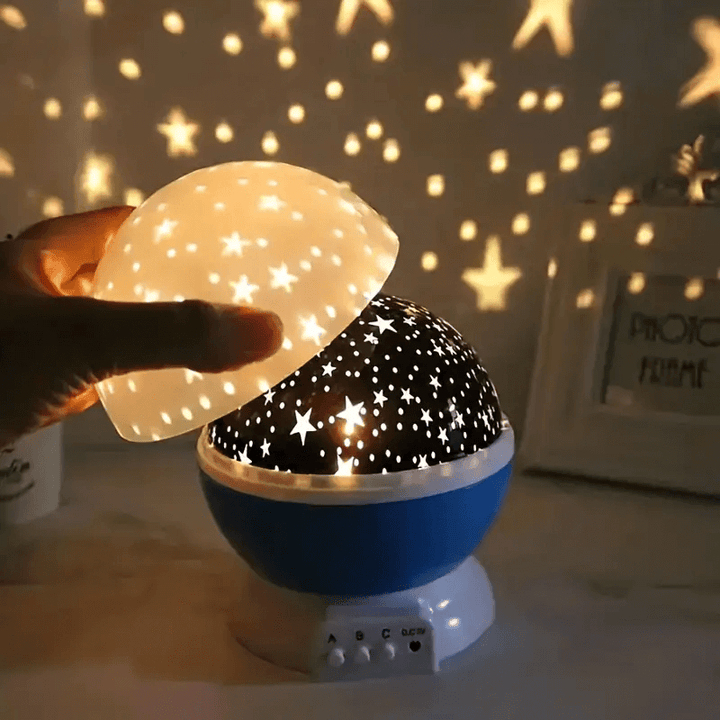 Barnens Färgglada Stjerneprojektor Nattlampe med USB-laddning