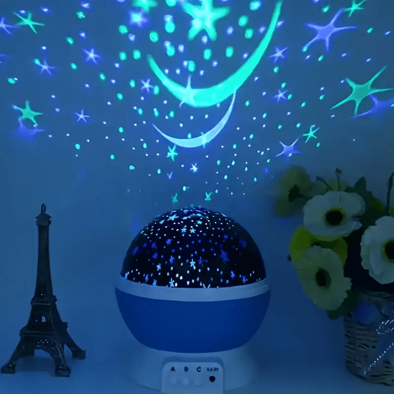 Barnens Färgglada Stjerneprojektor Nattlampe med USB-laddning