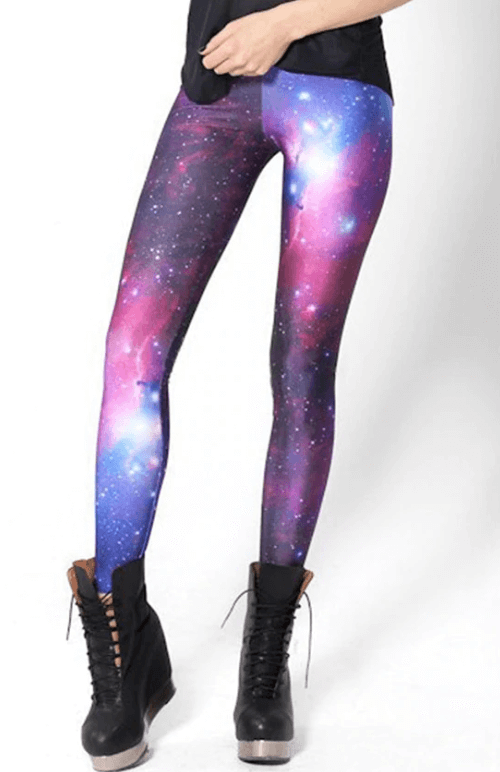 Dam 3D Galaxy Leggings – Utforsk Kosmisk Stil