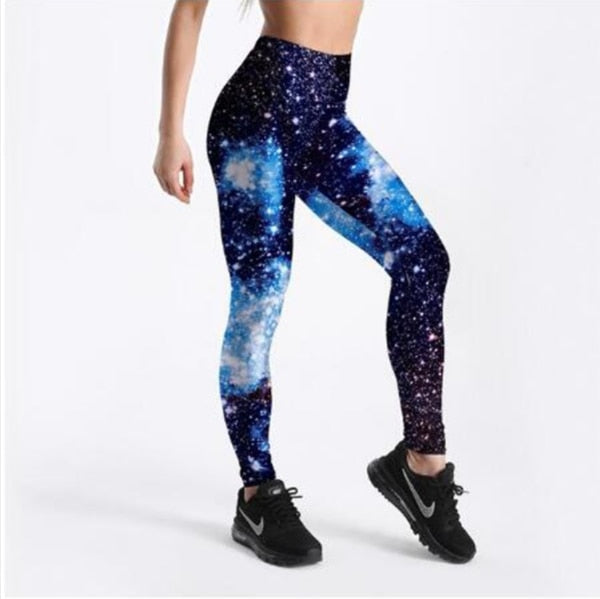 Dam 3D Galaxy Leggings – Utforsk Kosmisk Stil