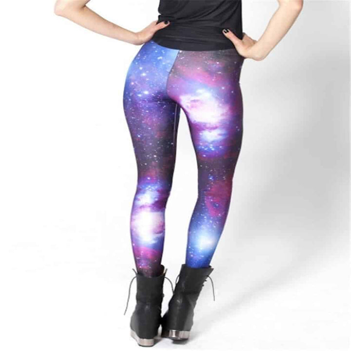 Dam 3D Galaxy Leggings – Utforsk Kosmisk Stil
