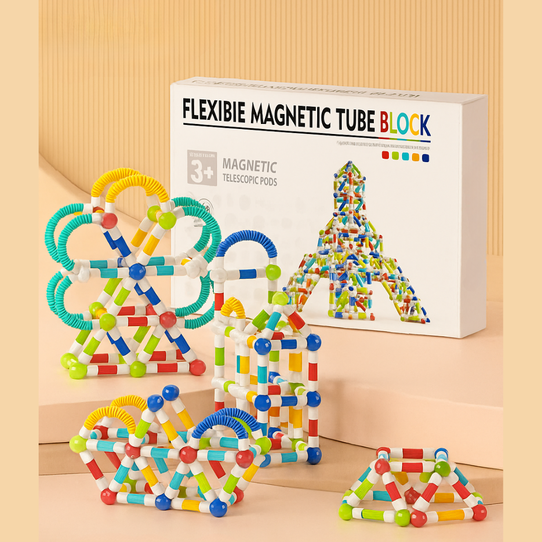Magnetiske Byggestaver - Kreativa Muligheter - Trygg Lek