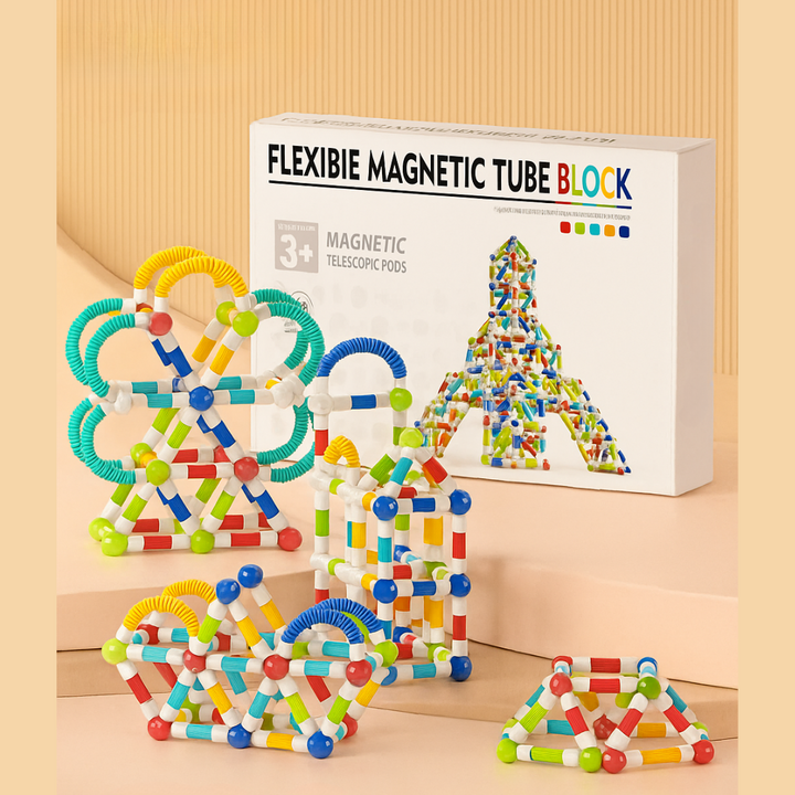Magnetiske Byggestaver - Kreativa Muligheter - Trygg Lek