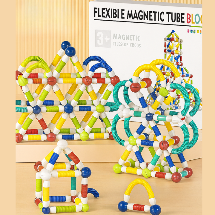 Magnetiske Byggestaver - Kreativa Muligheter - Trygg Lek