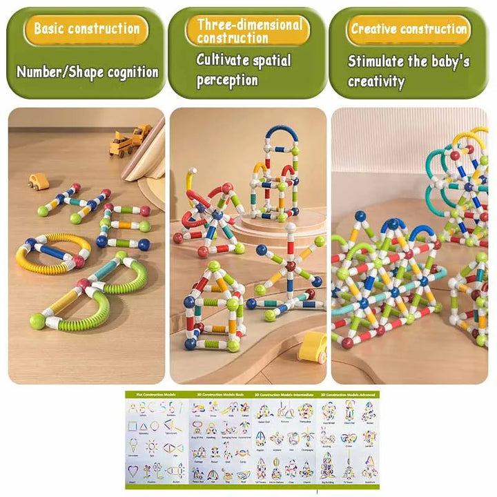 Magnetiske Byggestaver - Kreativa Muligheter - Trygg Lek