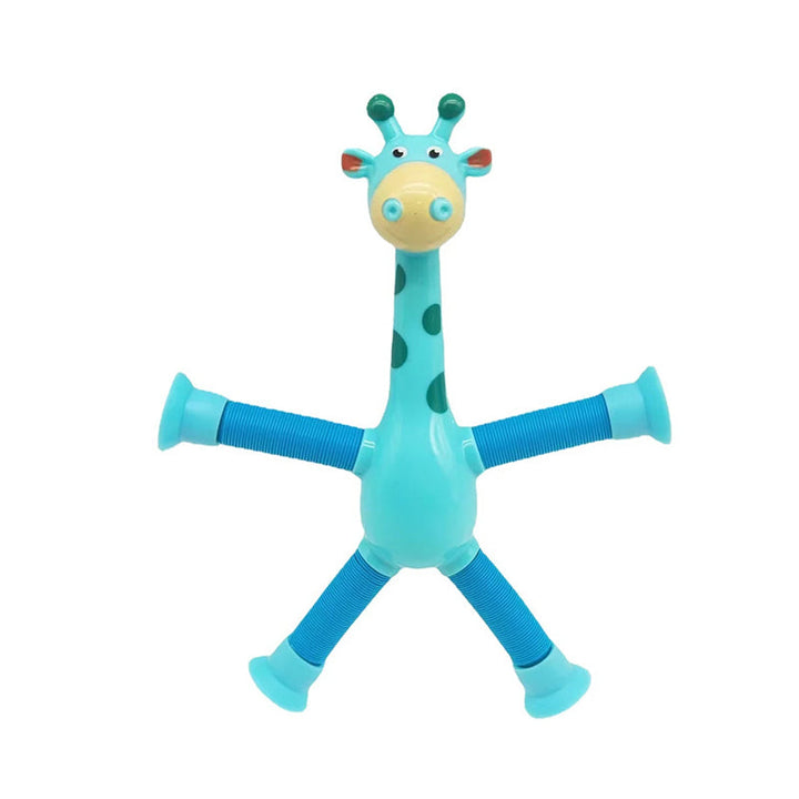 Teleskopisk Sugekopp Giraff - Färgglad och Moro Gaveleke