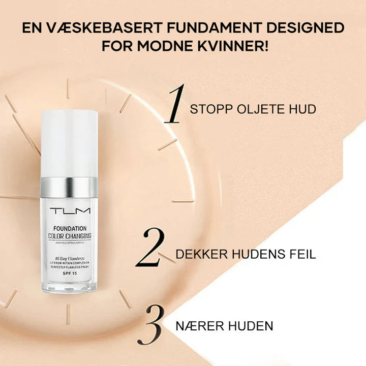 Färgskiftende Foundation | För Moden Hud - Naturlig Finish
