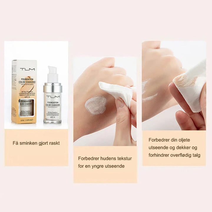Färgskiftende Foundation | För Moden Hud - Naturlig Finish