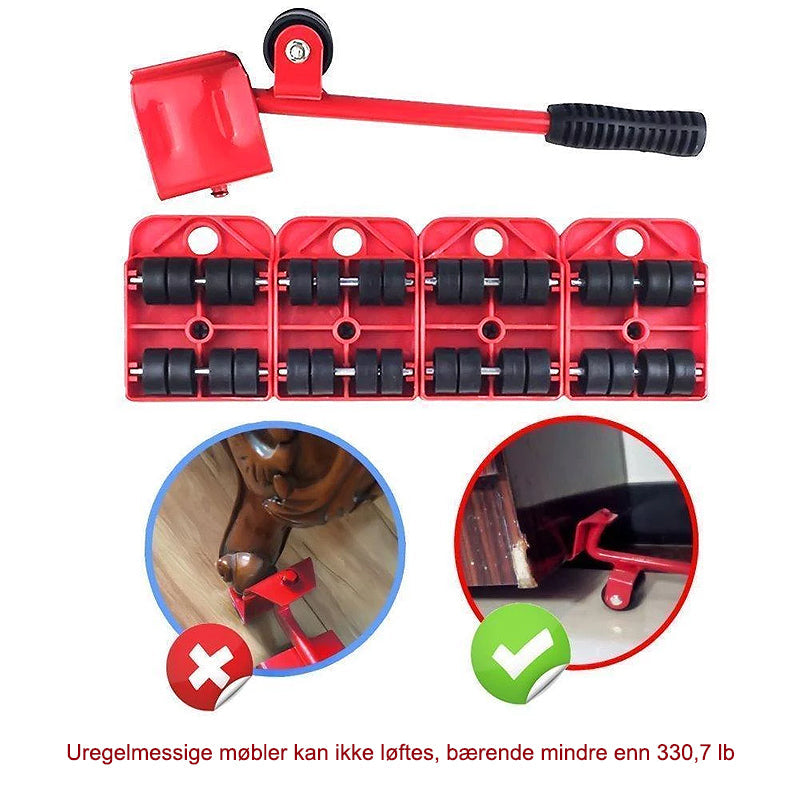Flyttemöbelsett - 4 Deler - Enkel Möbelbevegelse