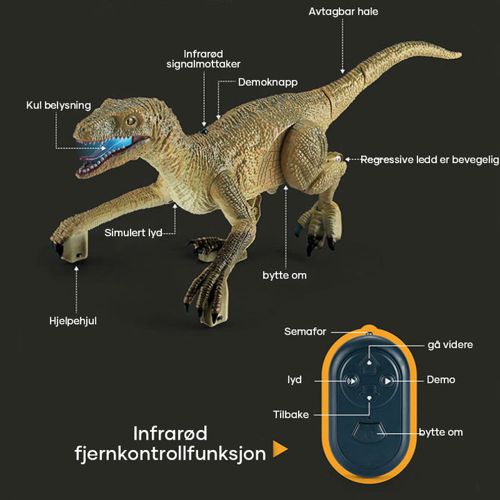 Fjernstyrt Velociraptor | Dinosaurleke för Barn