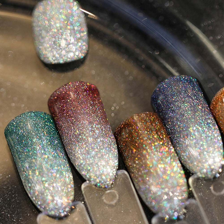 Glittrande Refleks Gel Neglelakk för Trendig Negler