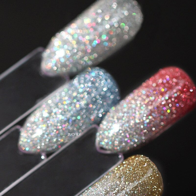 Glittrande Refleks Gel Neglelakk för Trendig Negler