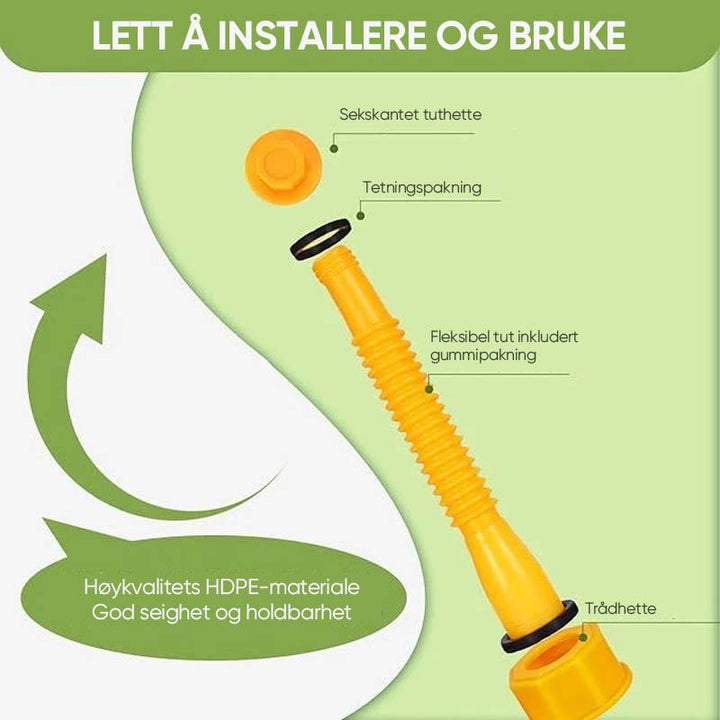 Oppgradert Bensinkantut | Flexibel Flexibel Dyse
