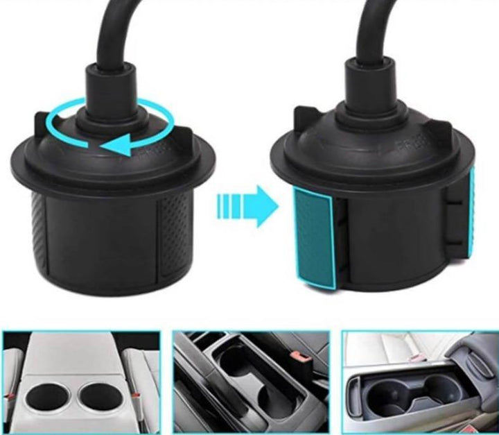 Flexibel Bilkoppholder med Telefonfeste – Stabil &amp; Justerbar för Bil
