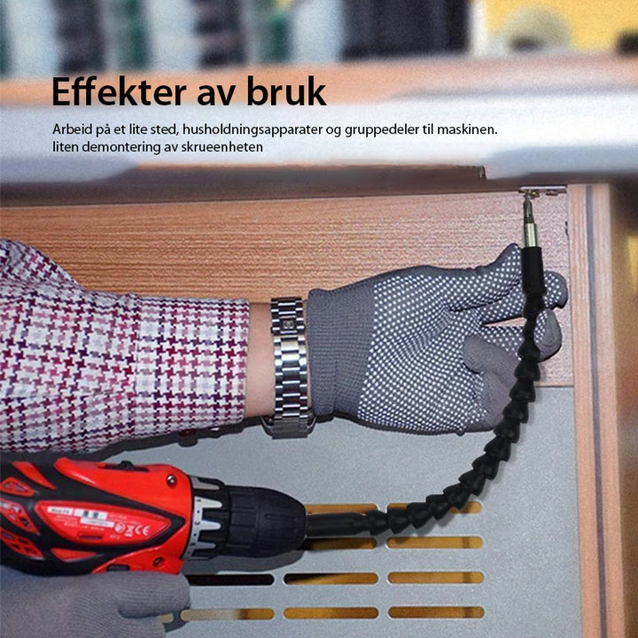 Fleksibelt Bor-forlengelse | Skruebitholder för Trange Steder