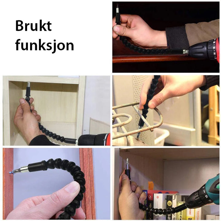 Fleksibelt Bor-forlengelse | Skruebitholder för Trange Steder