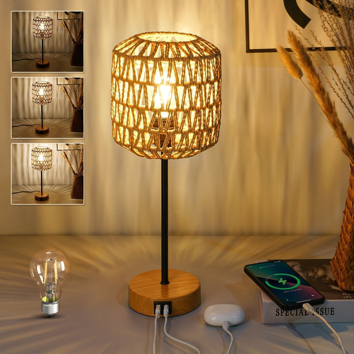 Bordslampa med Beröringskontroll och USB-laddning för Hemmet