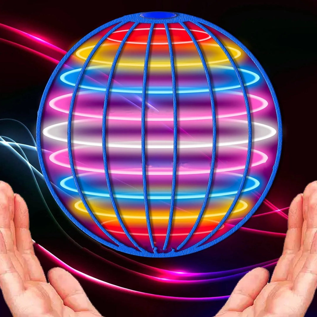 Flygende Gyroskop med Färgat LED-ljus och 360° Rörelse