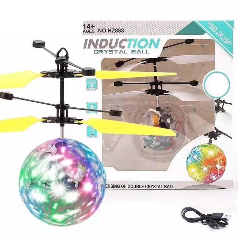 Flygende LED Helikopterball Drone med Induksjon för Barn