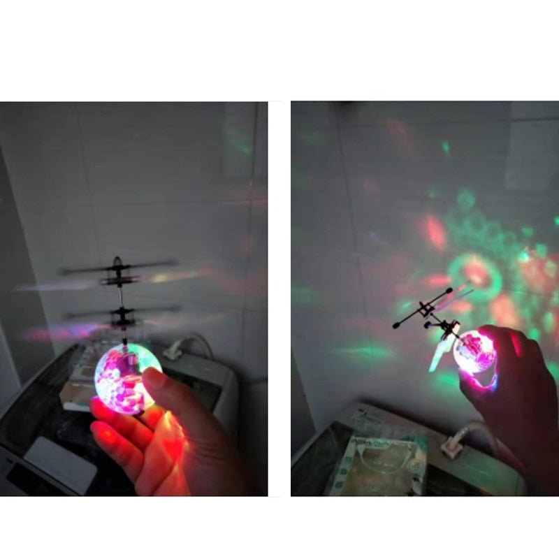 Flygende LED Helikopterball Drone med Induksjon för Barn