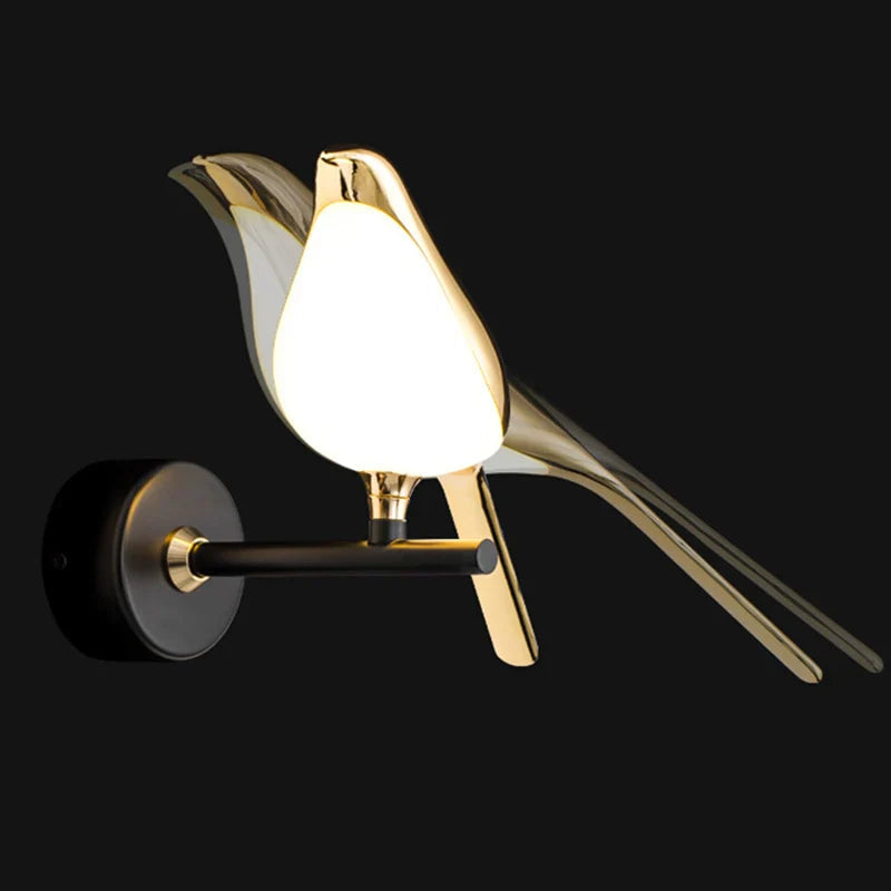 Vägglampa med Unikt Fugledesign för Vardagsrum och Optimal Belysning