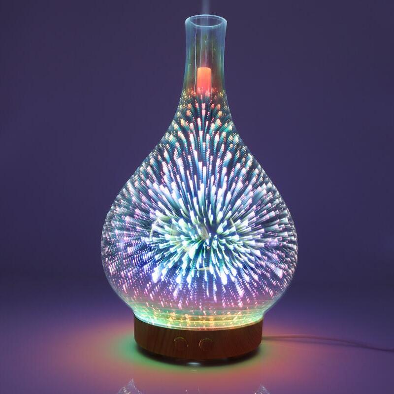 Unisex Fyrverkeri Luftfukter med 3D-Glas