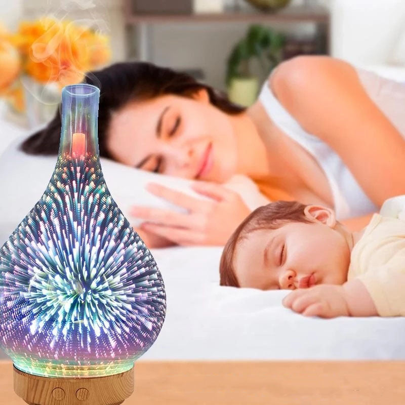 Unisex Fyrverkeri Luftfukter med 3D-Glas