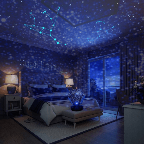 Galaxy-projektor för stjernehimmel hemma