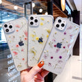 Transparent Blommor iPhone-deksel – Elegans och Skydd