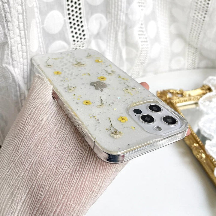 Transparent Blommor iPhone-deksel – Elegans och Skydd