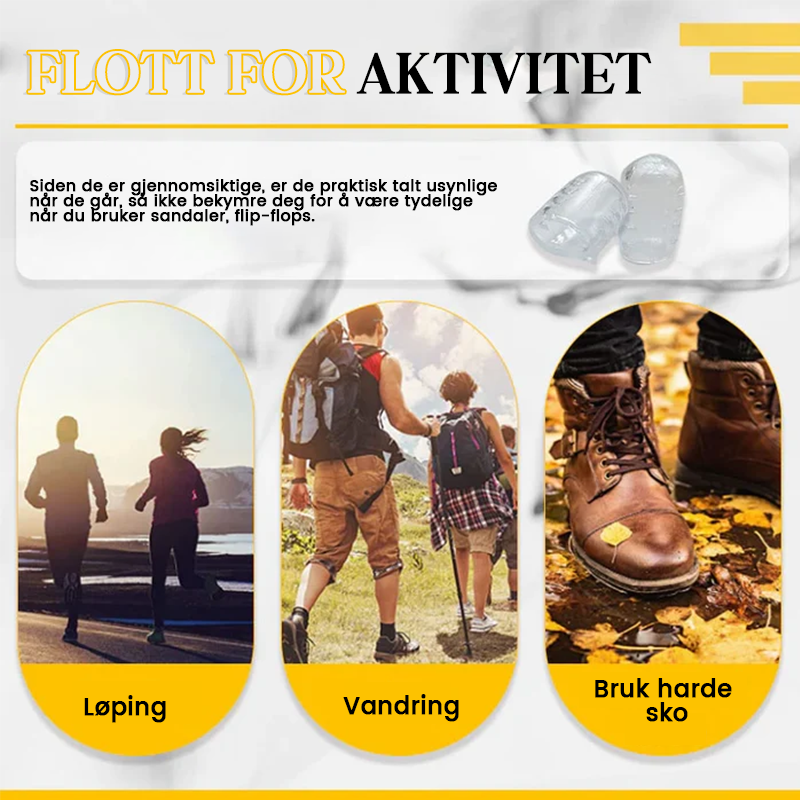 Silikon Tåbeskytter - Anti-friksjonskomfort | Transparent
