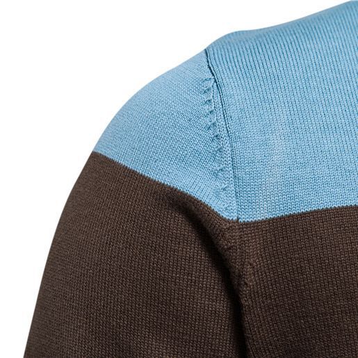 Ravikna Herr Stickad tröja - Modern Blixtlås och Sportig Detaljer