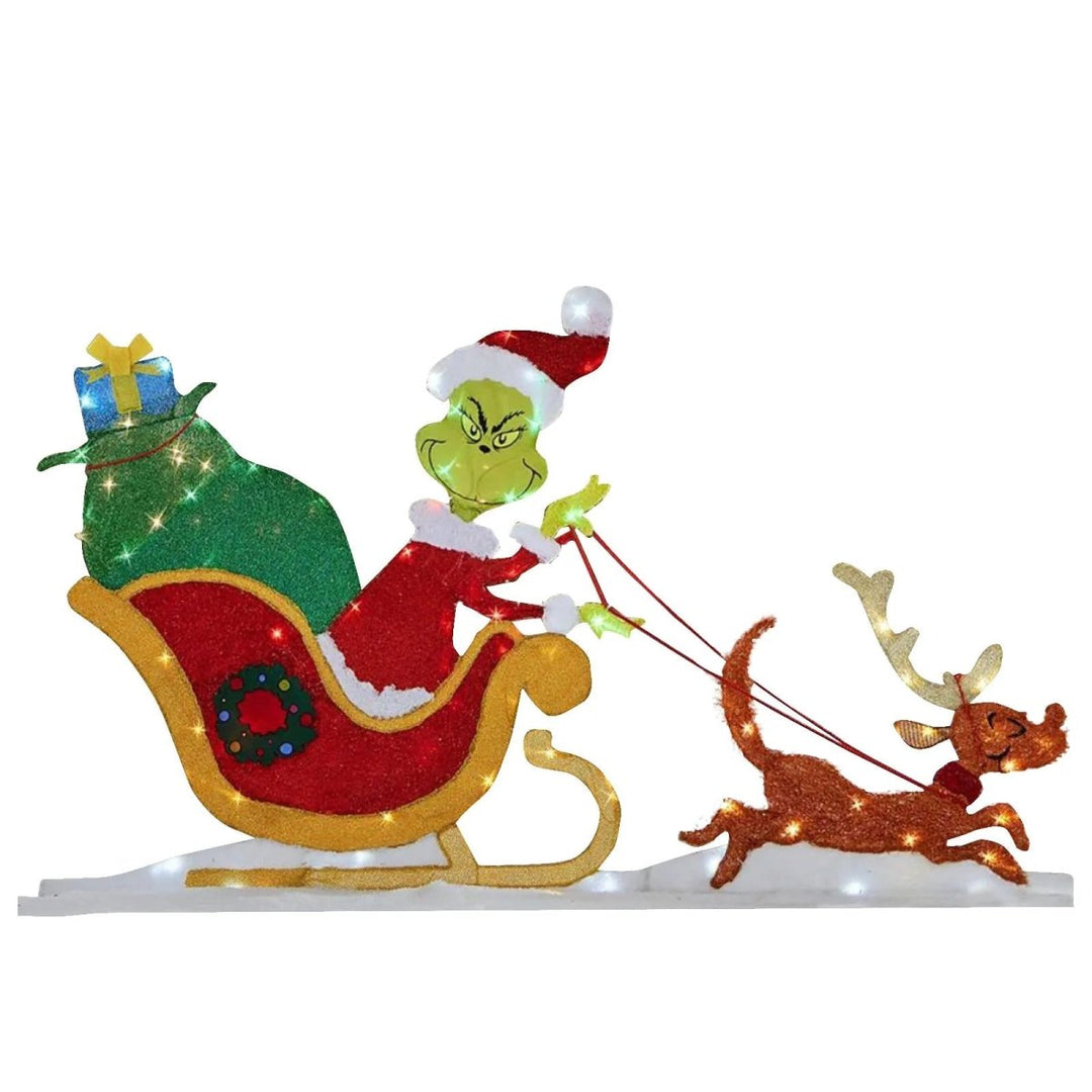 Grinch LED Hagedekorasjon för Utomhus Användning