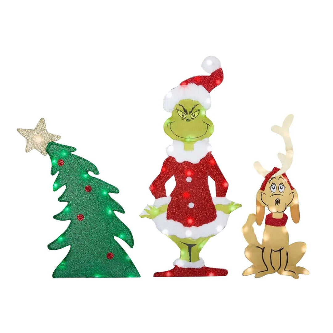 Grinch LED Hagedekorasjon för Utomhus Användning