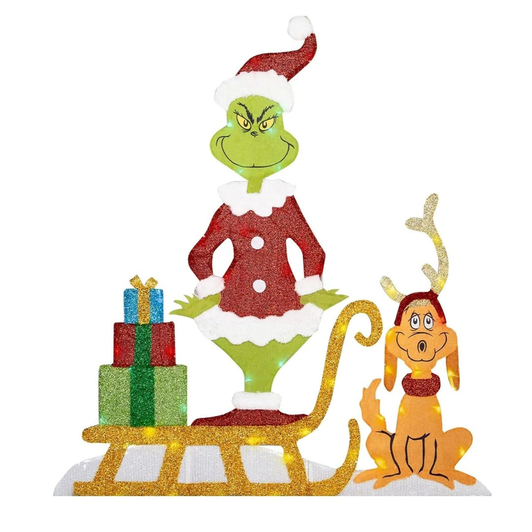Grinch LED Hagedekorasjon för Utomhus Användning