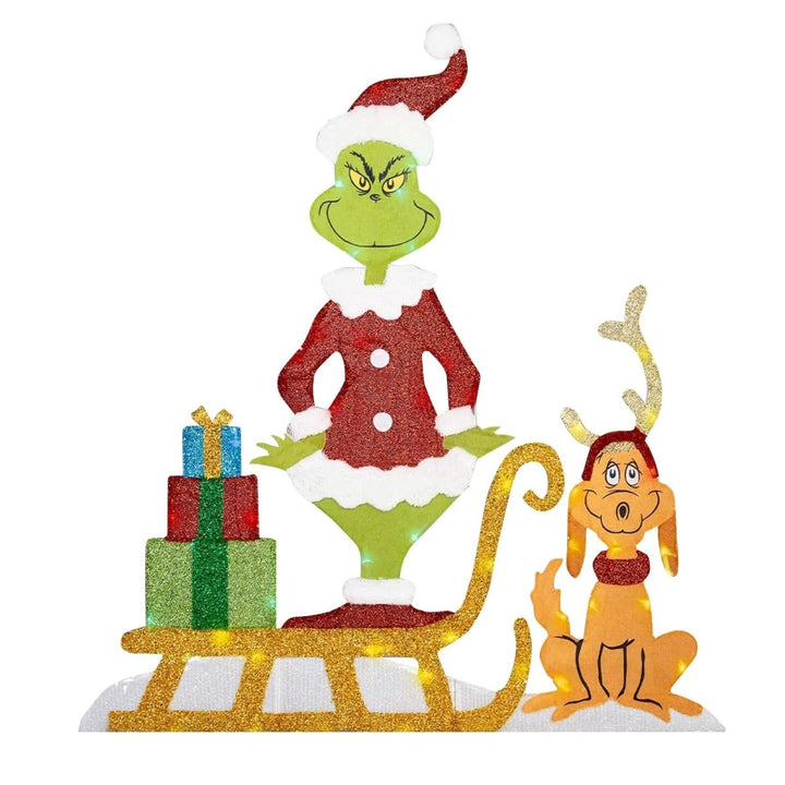 Grinch LED Hagedekorasjon för Utomhus Användning