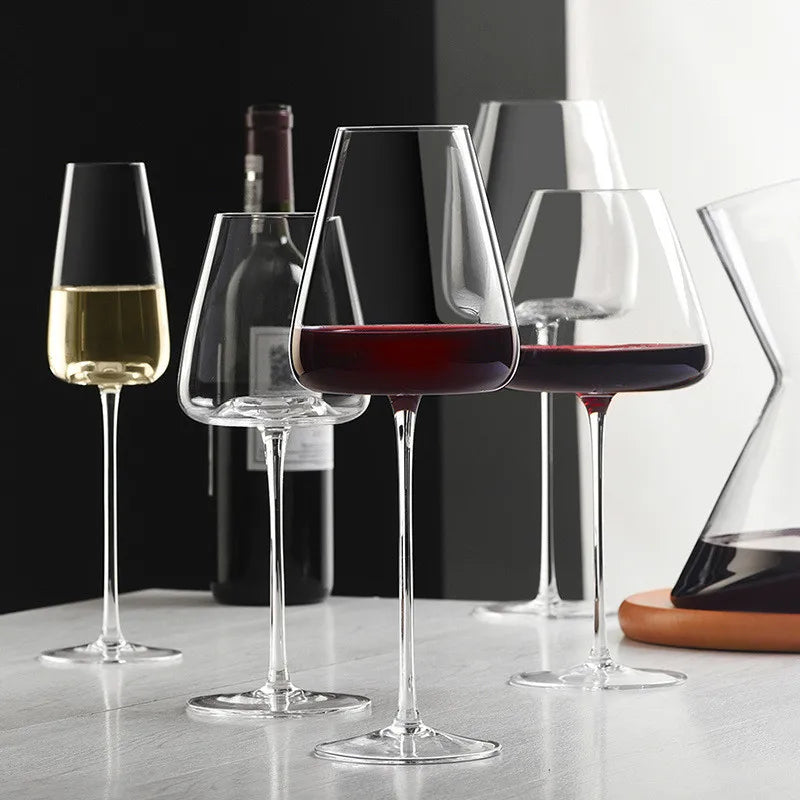 Eleganta Håndlagde Krystallglass för Vin och Champagne