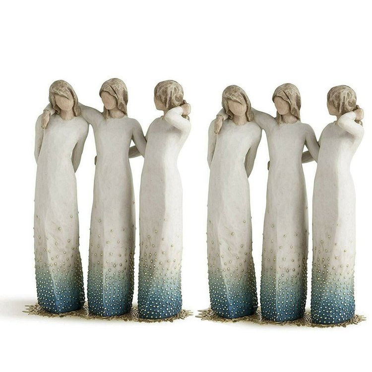 Håndlaget Sösterstatue i Harpiks – Kjärlighet och Vennskap