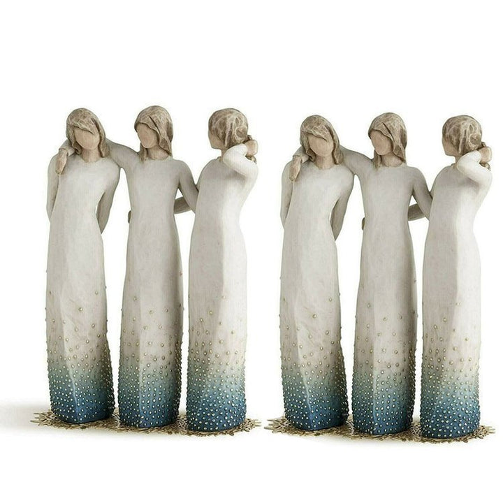 Håndlaget Sösterstatue i Harpiks – Kjärlighet och Vennskap