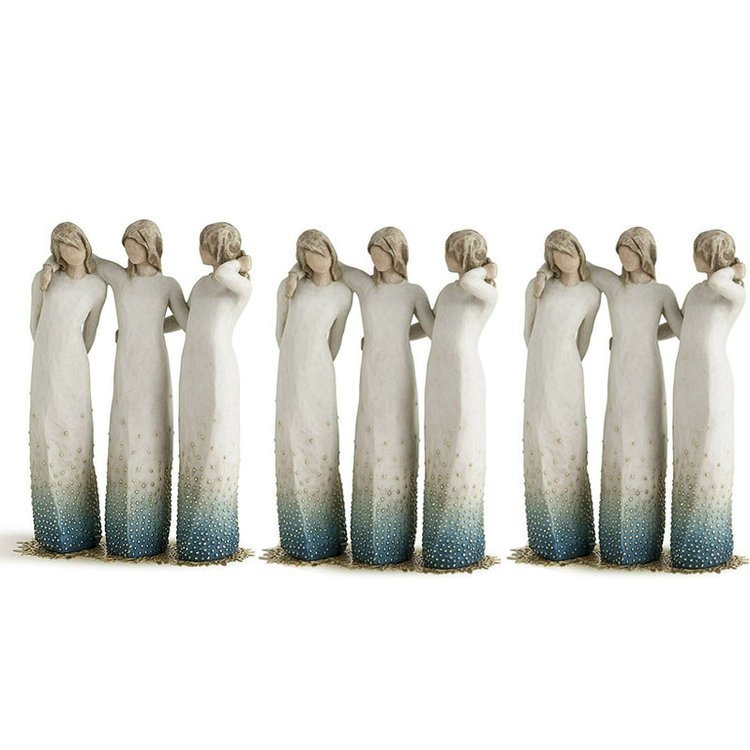 Håndlaget Sösterstatue i Harpiks – Kjärlighet och Vennskap