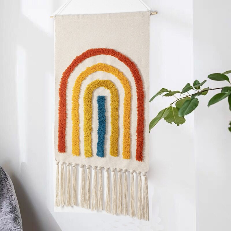 Unisex Håndvevd Boho Veggteppe – Skapa En Mysig Atmosfär