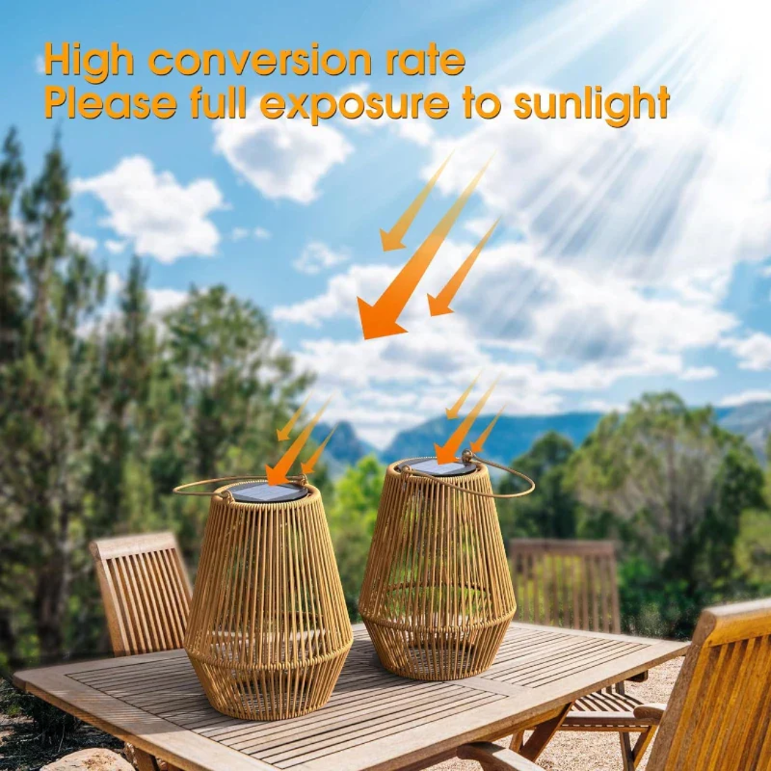 Håndvevd Solcellelampe för Stemningsfull Hagebelysning
