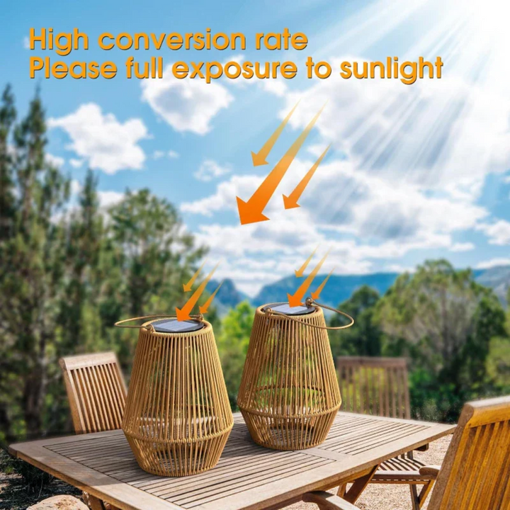Håndvevd Solcellelampe för Stemningsfull Hagebelysning