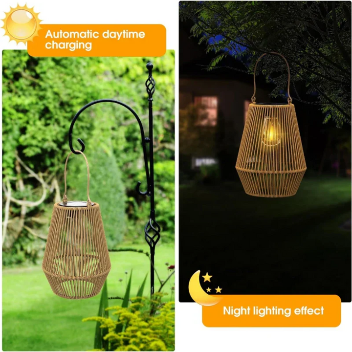Håndvevd Solcellelampe för Stemningsfull Hagebelysning