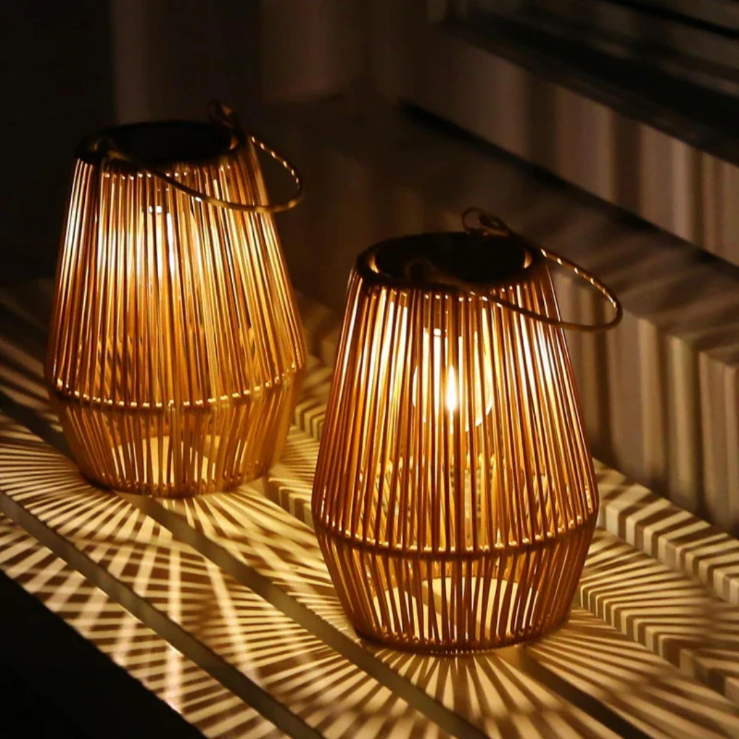 Håndvevd Solcellelampe för Stemningsfull Hagebelysning