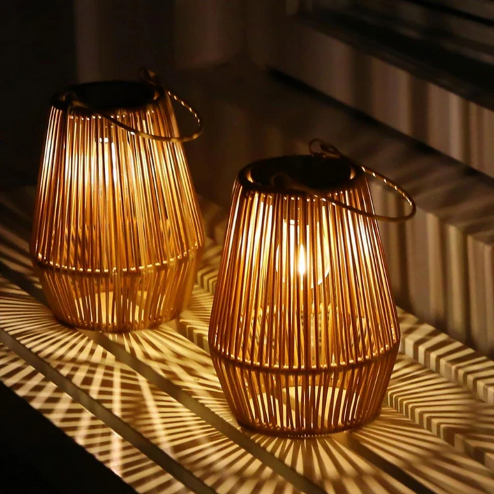 Håndvevd Solcellelampe för Stemningsfull Hagebelysning