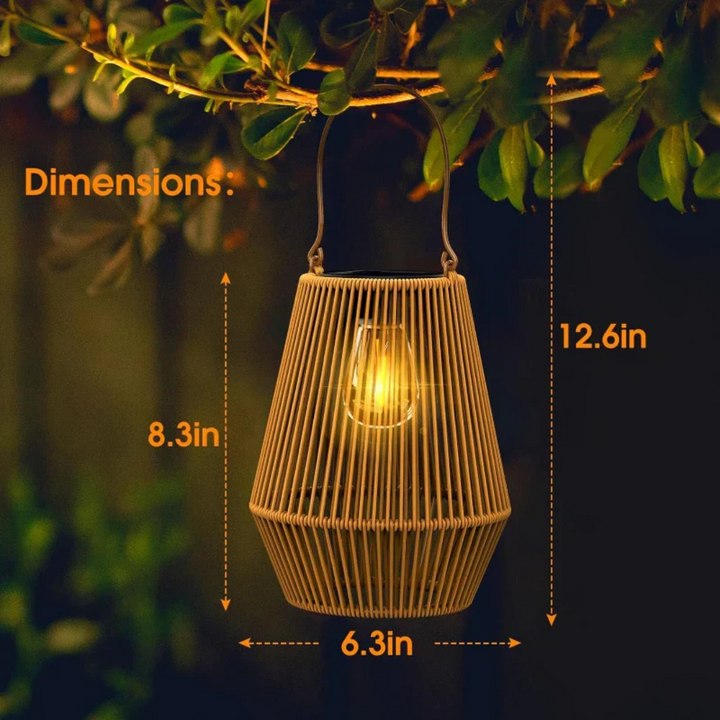 Håndvevd Solcellelampe för Stemningsfull Hagebelysning