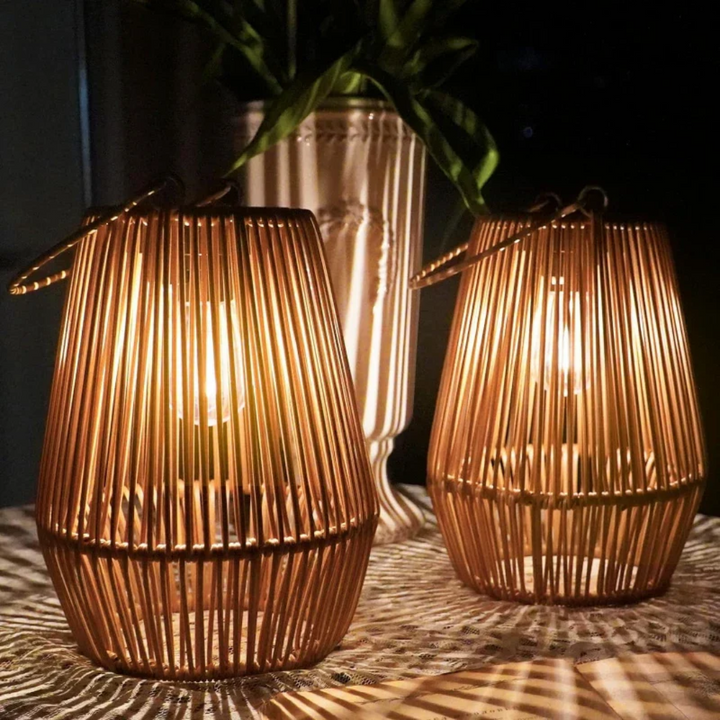Håndvevd Solcellelampe för Stemningsfull Hagebelysning